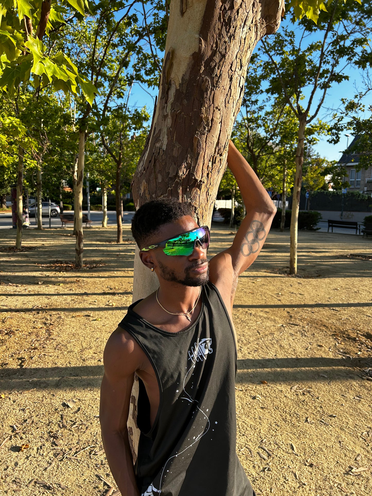 "Apex" Sports Performance Sunglasses (Black/Green)