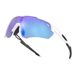 "Apex" Sports Performance Sunglasses (White/Blue)