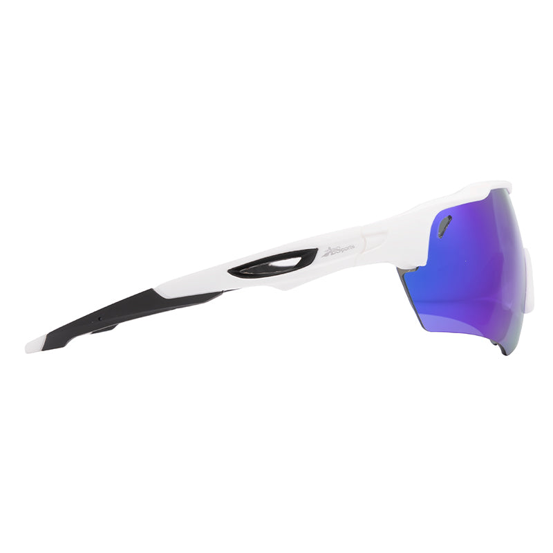 "Apex" Sports Performance Sunglasses (White/Blue)