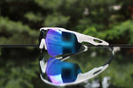 "Apex" Sports Performance Sunglasses (White/Blue)