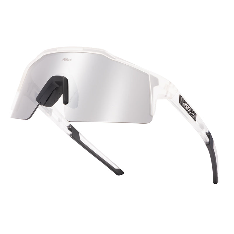 "Halo" Sports Sunglasses (Transparent Grey)