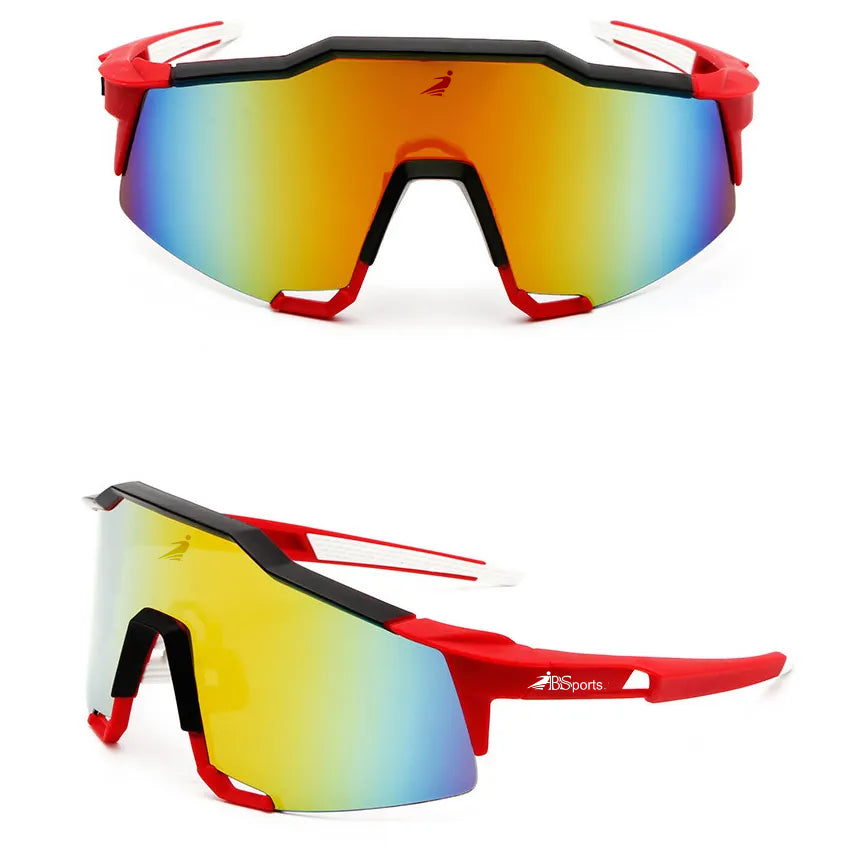 "Eclipse" Sports Performance Sunglasses (Red w/ Black)